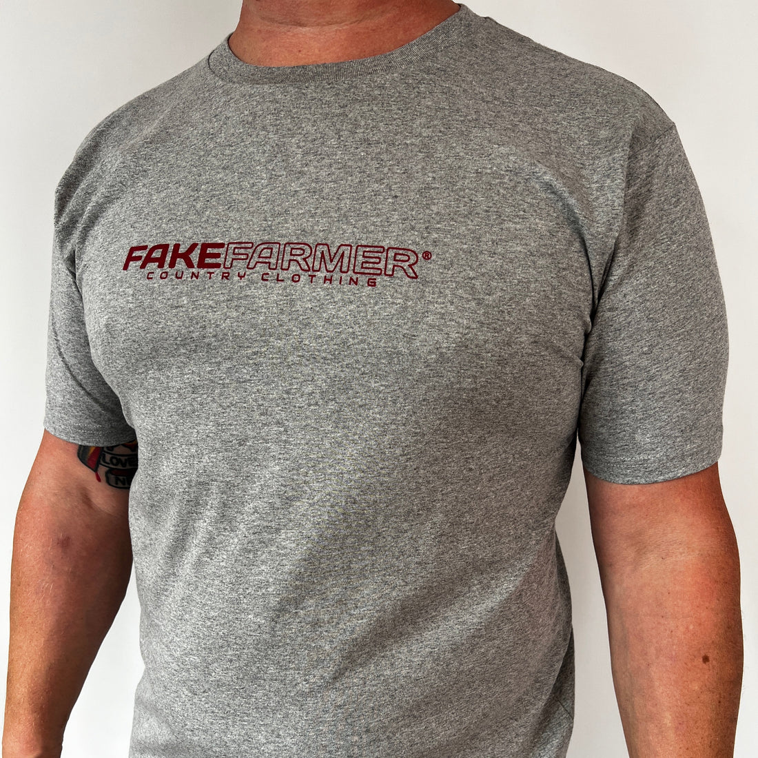 Official Fake Farmer® 'Country Clothing' Unisex Eco T-Shirt - Red Logo