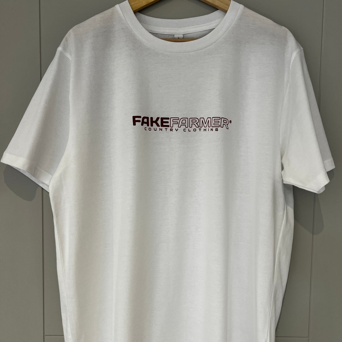 Official Fake Farmer® 'Country Clothing' Unisex Eco T-Shirt - Red Logo