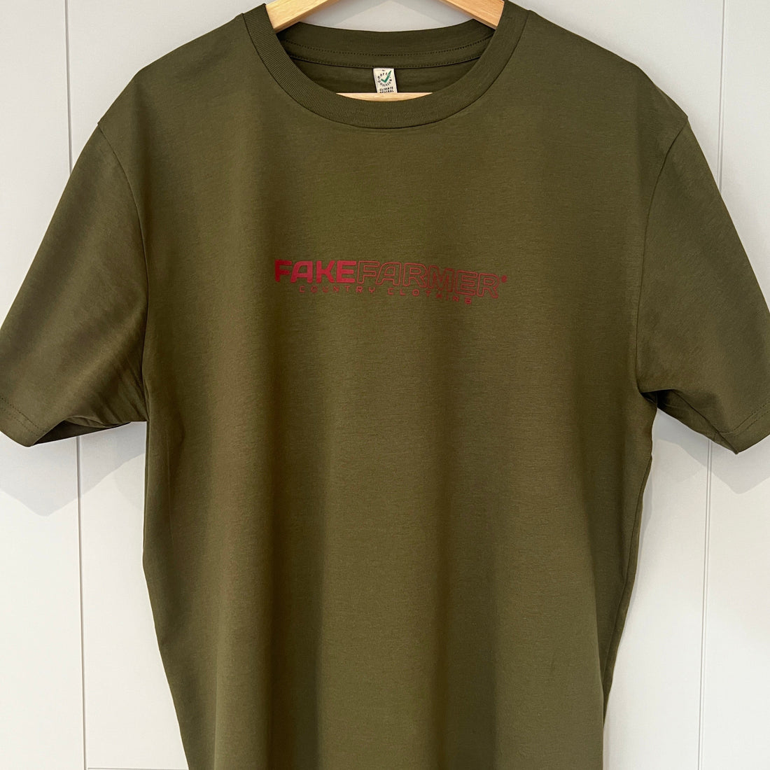 Official Fake Farmer® 'Country Clothing' Unisex Eco T-Shirt - Red Logo