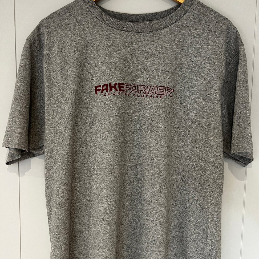 Official Fake Farmer® 'Country Clothing' Unisex Eco T-Shirt - Red Logo