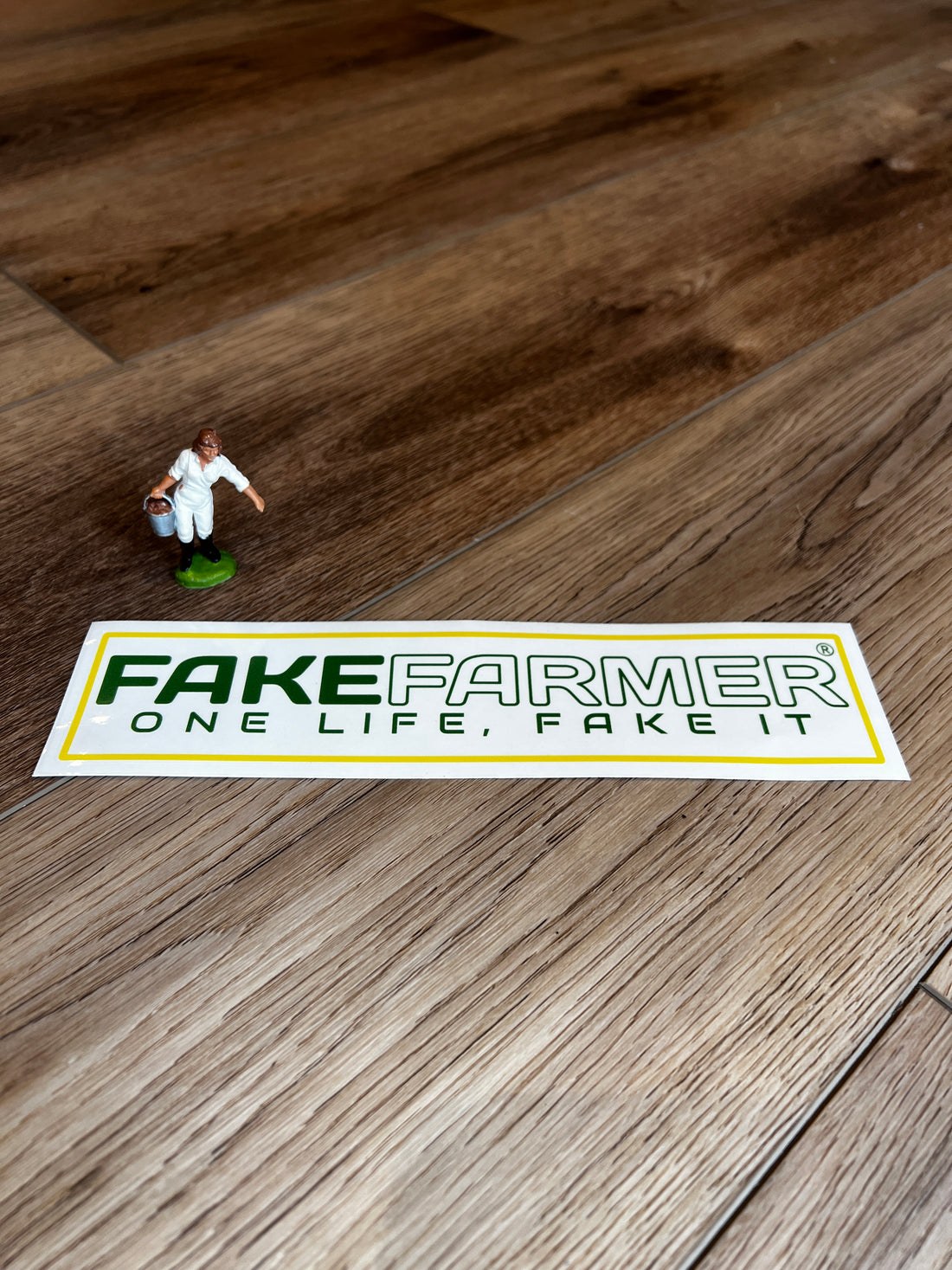 Official Fake Farmer®  'One life, fake it' Translucent Vinyl Stickers