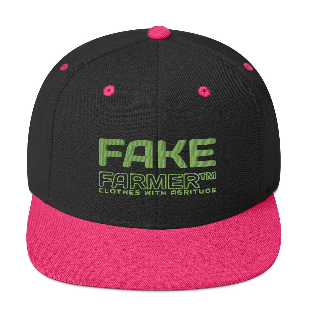 FakeFarmer® Clothes With Agritude Embroidered Snapback Hat