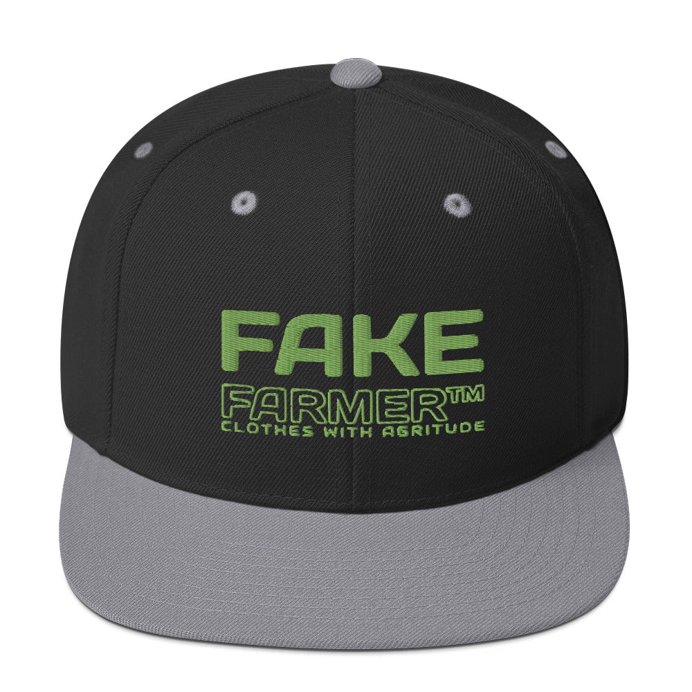 FakeFarmer® Clothes With Agritude Embroidered Snapback Hat