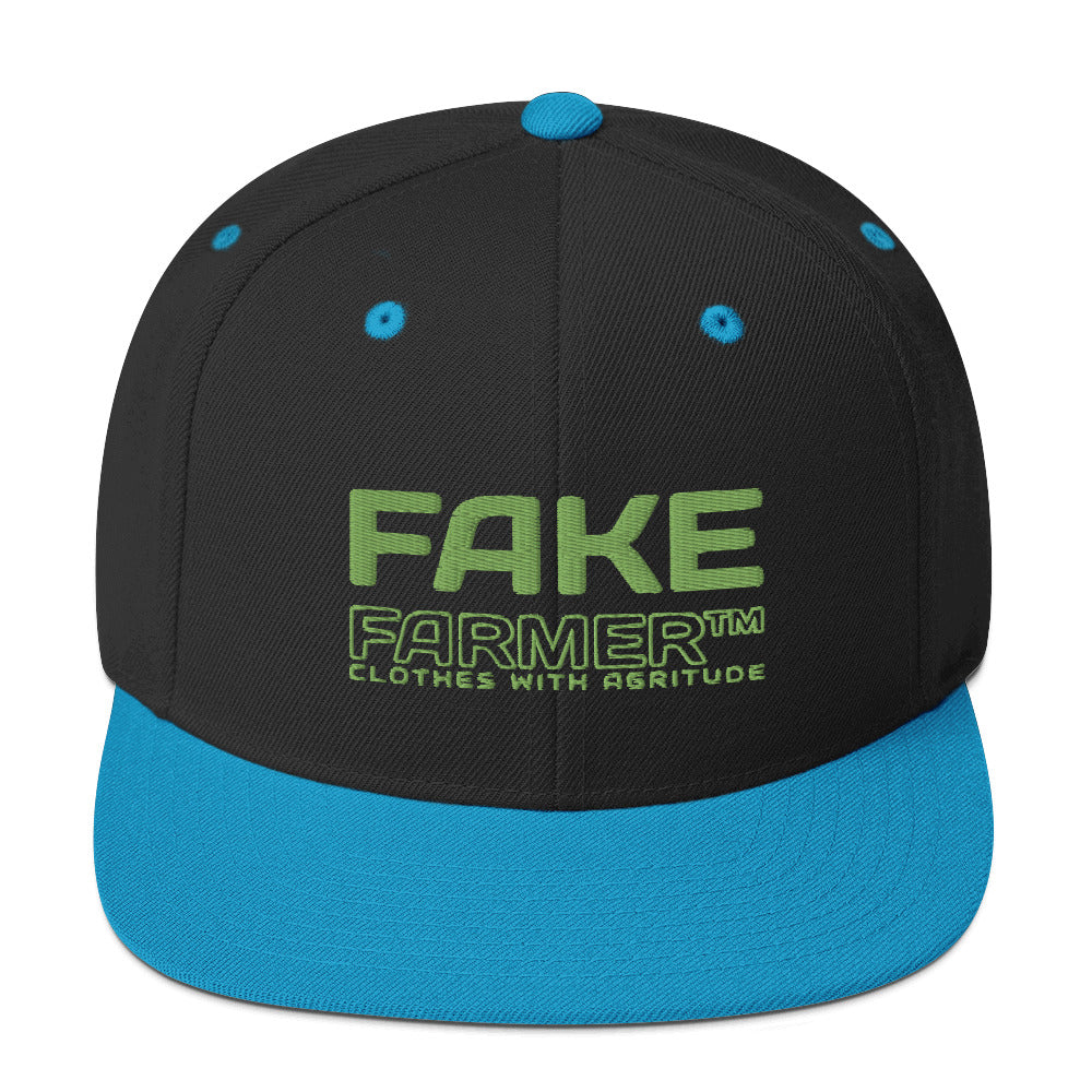 FakeFarmer® Clothes With Agritude Embroidered Snapback Hat