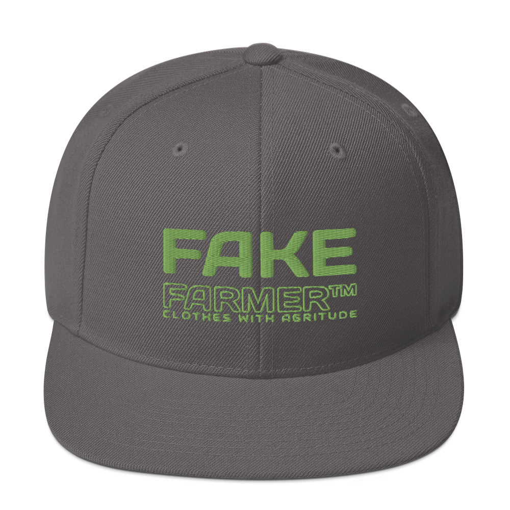 FakeFarmer® Clothes With Agritude Embroidered Snapback Hat