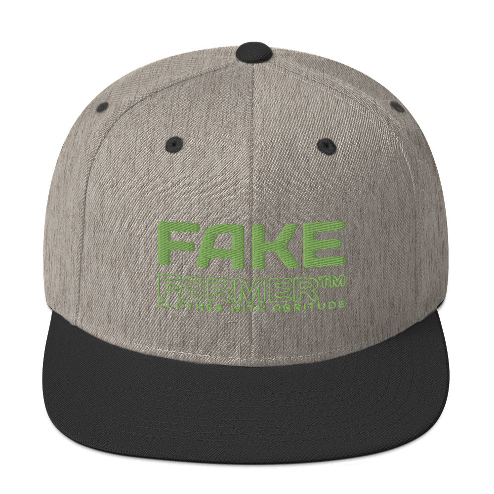 FakeFarmer® Clothes With Agritude Embroidered Snapback Hat