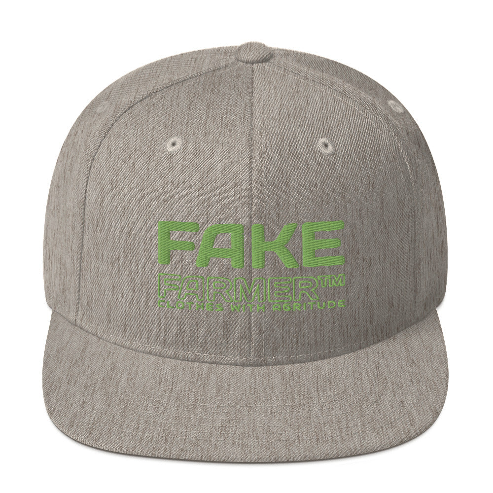 FakeFarmer® Clothes With Agritude Embroidered Snapback Hat