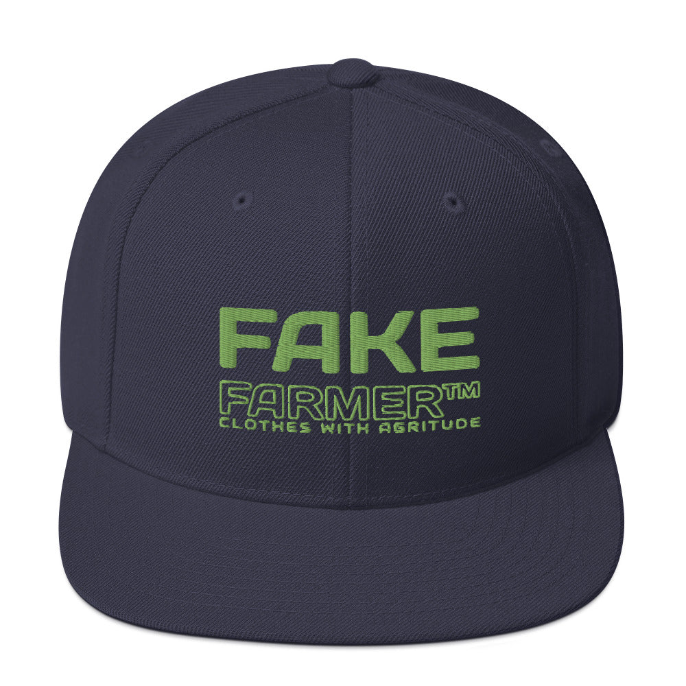 FakeFarmer® Clothes With Agritude Embroidered Snapback Hat