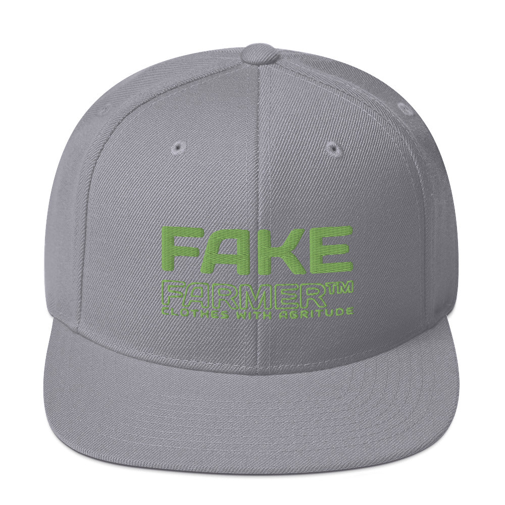 FakeFarmer® Clothes With Agritude Embroidered Snapback Hat