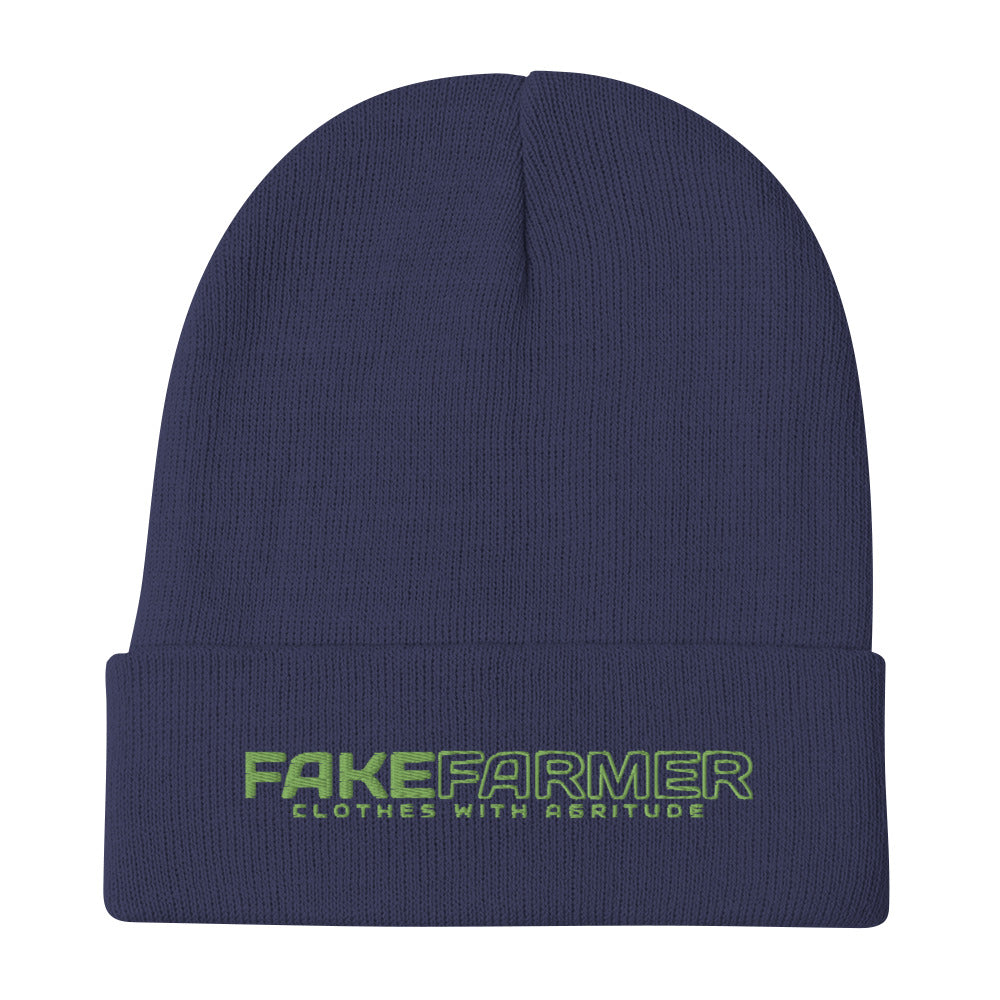 FakeFarmer® Clothes With Agritude Embroidered Beanie