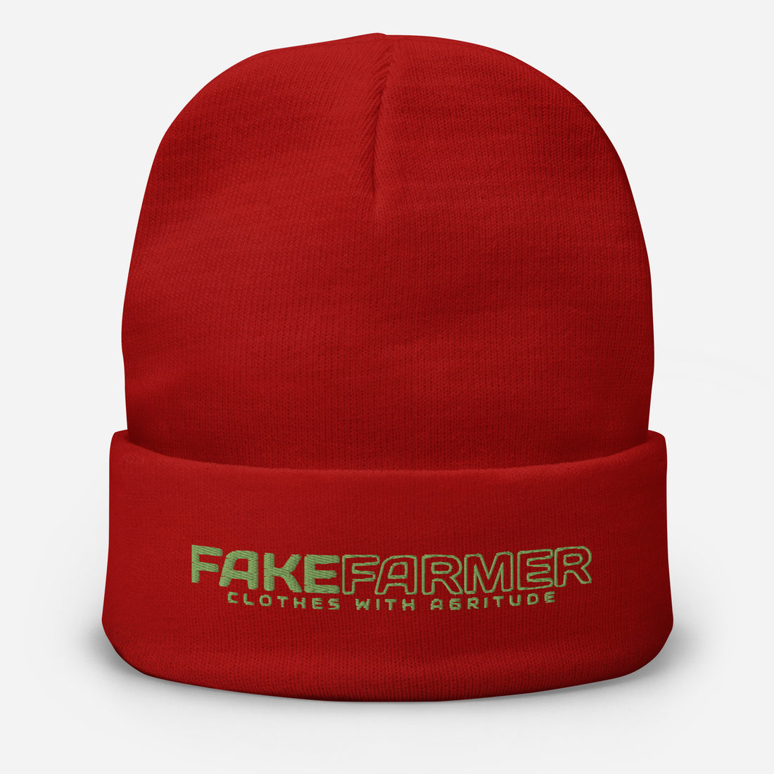 FakeFarmer® Clothes With Agritude Embroidered Beanie