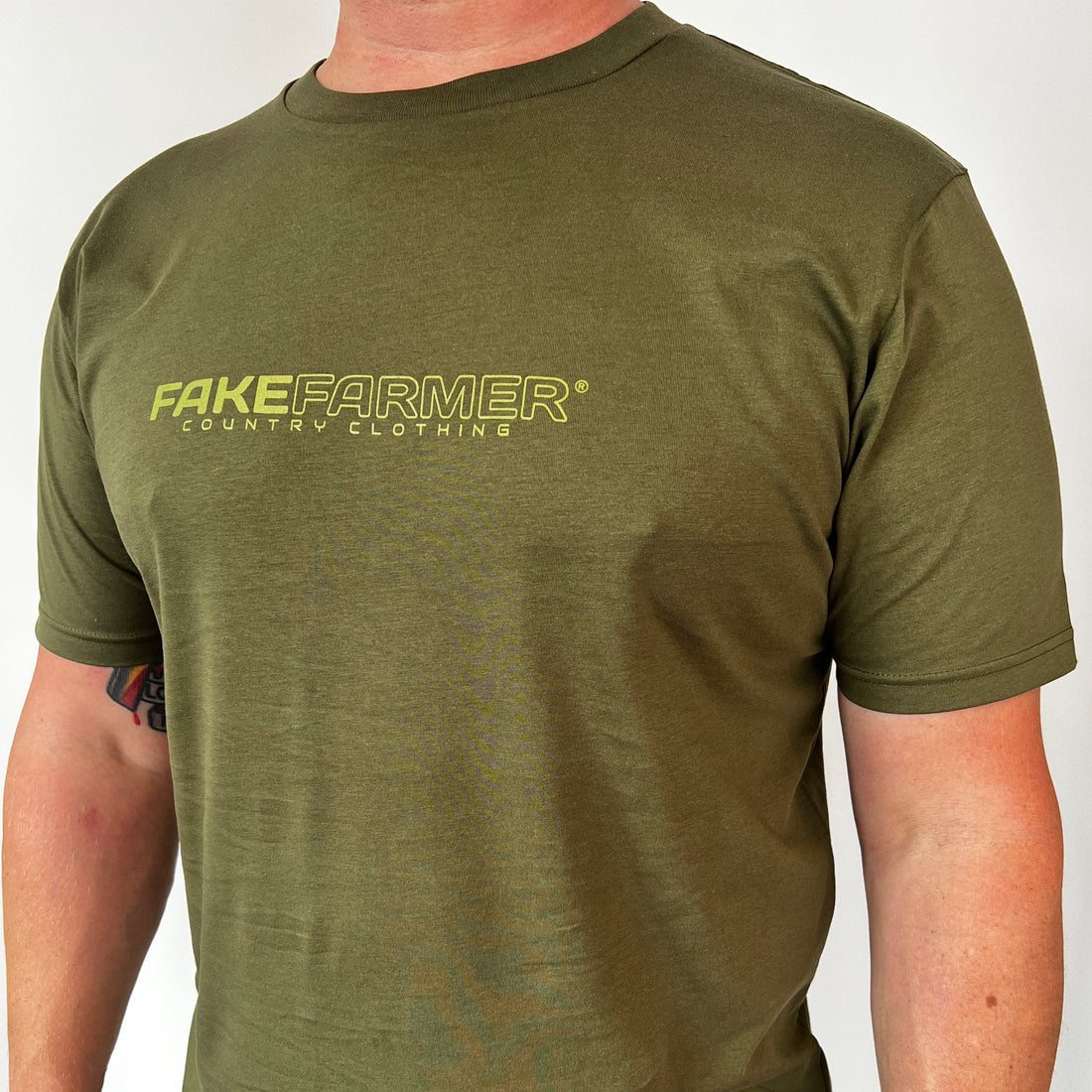 Official Fake Farmer® 'Country Clothing' Unisex Eco T-Shirt - Green Logo